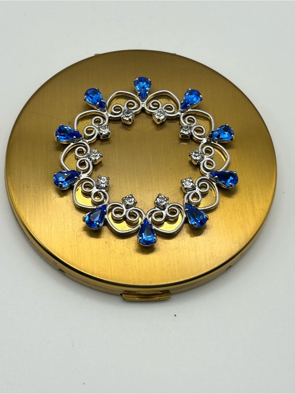 Vintage Elgin American Compact with Rhinestones IN BOX RARE